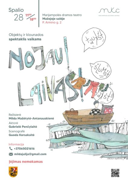 OBJEKTŲ IR KLOUNADOS SPEKTAKLIS VAIKAMS „NOJAU! LAIVAS!“