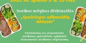 Sveikos mitybos dirbtuvėlės „Spalvingos užkandžių dėžutės“