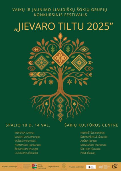 Vaikų ir jaunimo liaudiškų šokių grupių konkursinis festivalis „Jievaro tiltu 2025“