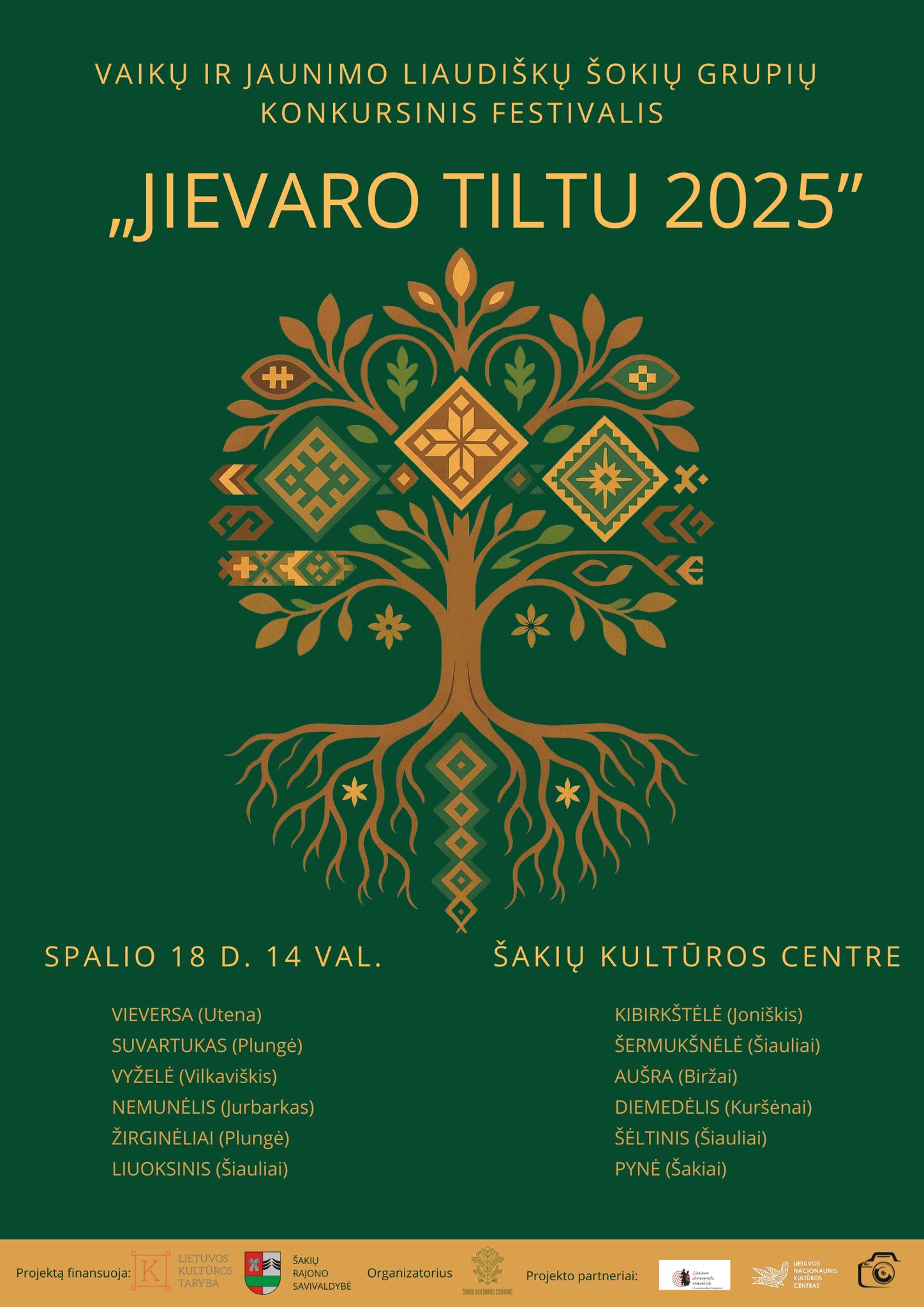 Vaikų ir jaunimo liaudiškų šokių grupių konkursinis festivalis „Jievaro tiltu 2025“