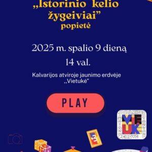 Žaidimo „Istorinio kelio žygeiviai“ popietė