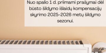 Gyventojai jau gali teikti prašymus dėl būsto šildymo išlaidų kompensacijų