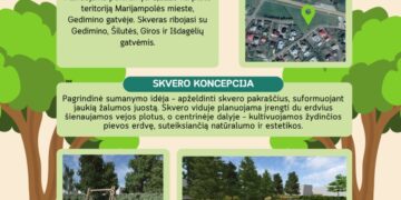Planuojama nauja žalioji oazė – Gedimino skveras