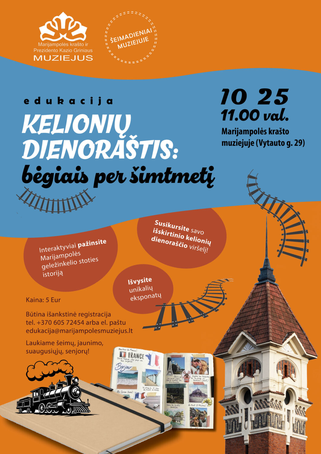 Edukacija „Kelionių dienoraštis: bėgiais per šimtmetį"