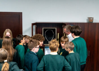 Smalsūs Marijonų gimnazijos šeštokai svečiavosi pas merą