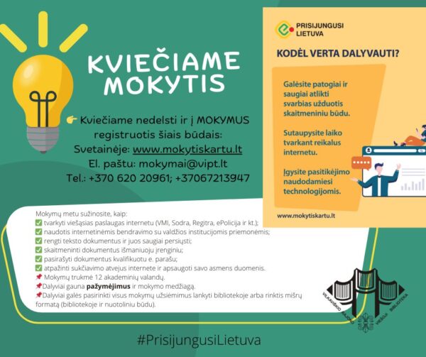 „Prisijungusi Lietuva“ mokymai