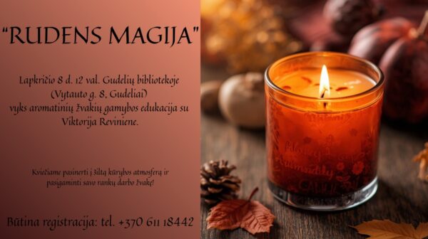 Žvakių gamybos edukacija „Rudens magija“