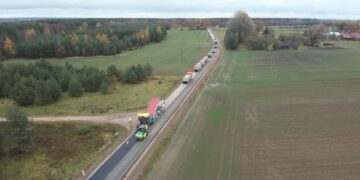 Prasidėjo kelio Kiduliai-Gelgaudiškis-Gerdžiūnai asfaltavimo darbai