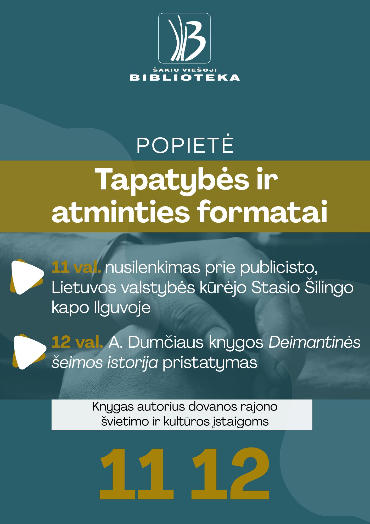 Popietė „Tapatybės ir atminties formatai“. A.Dumčiaus knygos „Deimantinės šeimos istorija“ pristatymas