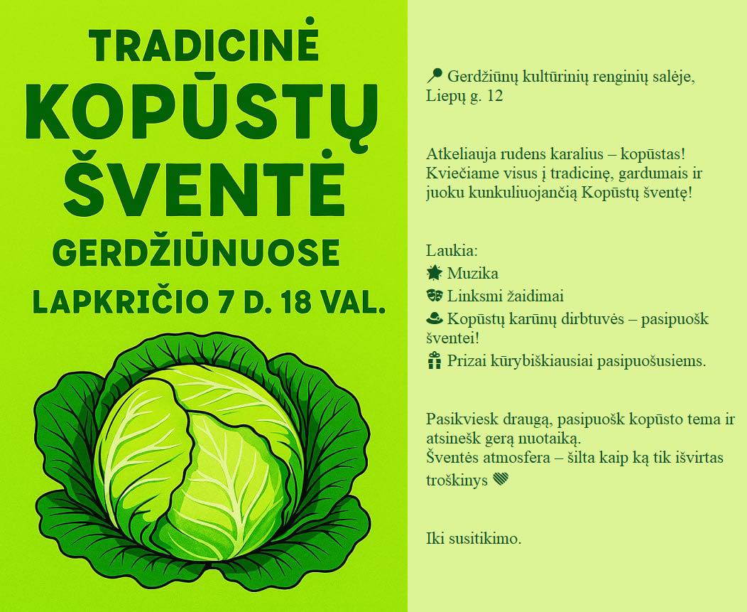 TRADICINĖ „KOPŪSTŲ ŠVENTĖ“
