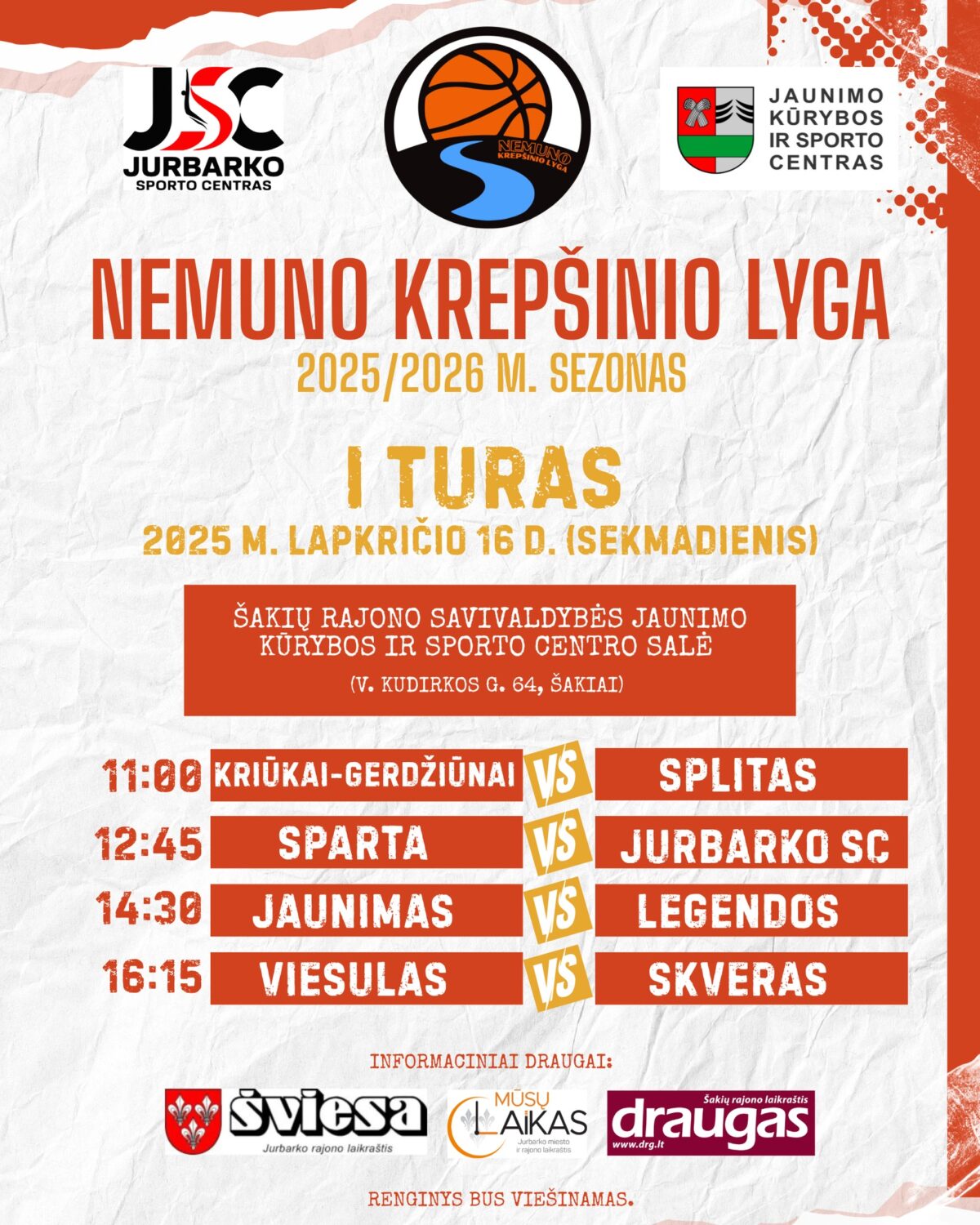 „Nemuno“ krepšinio lygos rungtynės