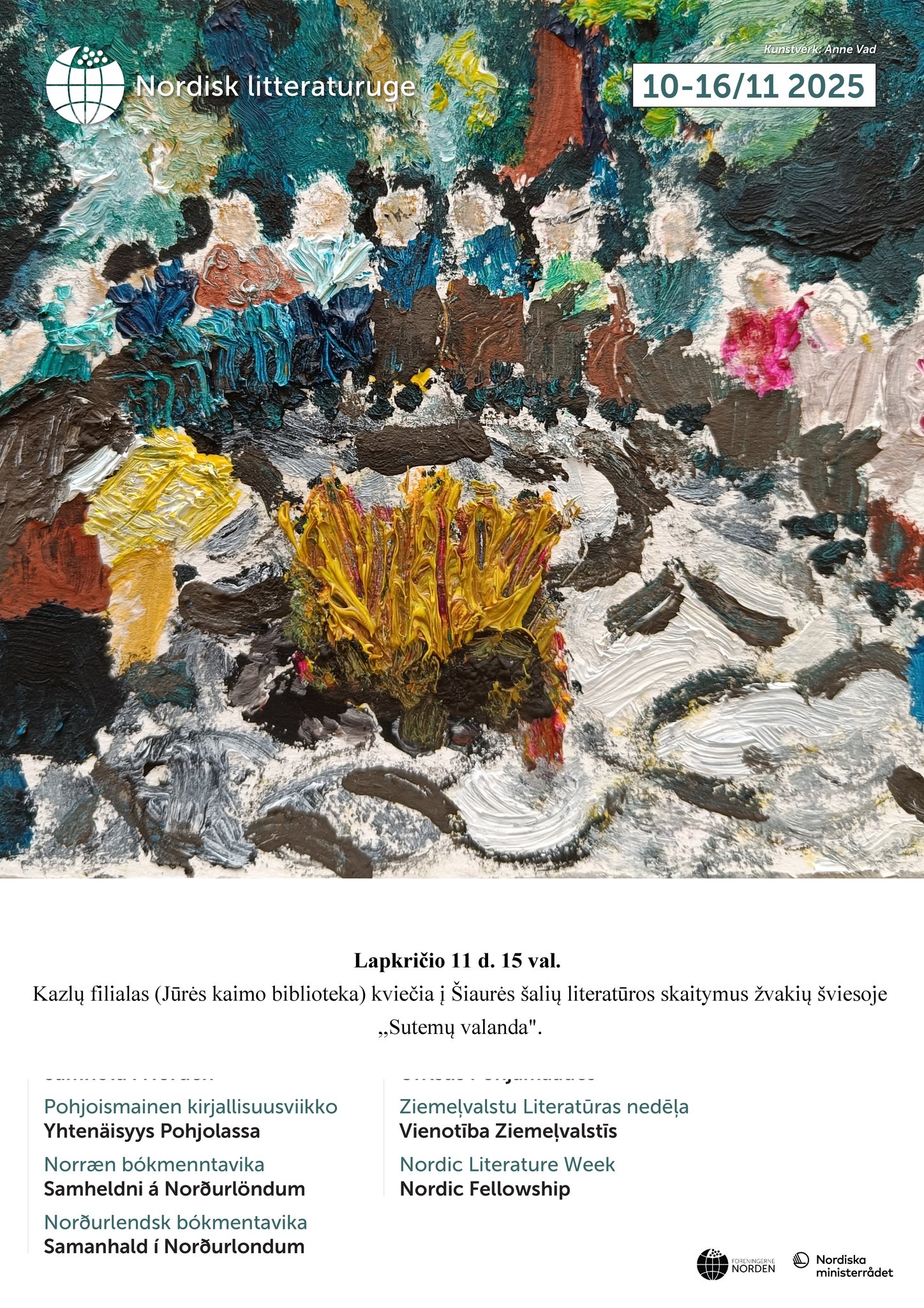 Garsiniai skaitymai „Sutemų valanda“, skirti Šiaurės šalių literatūros savaitei