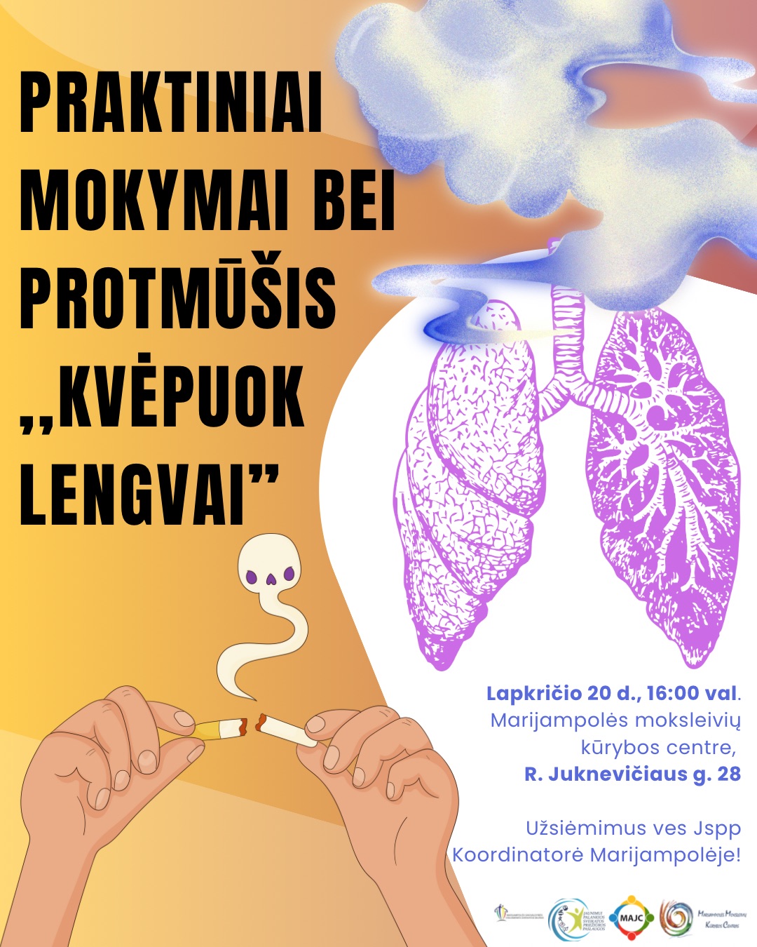 Praktiniai mokymai bei protmūšis „Kvėpuok lengvai“