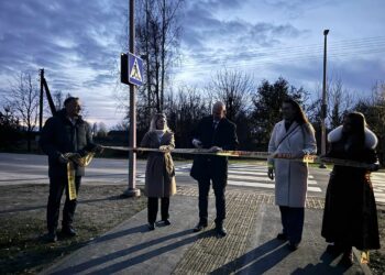 Baltrušiuose atidaryta pėsčiųjų perėja - bendruomenės iniciatyvos vaisius