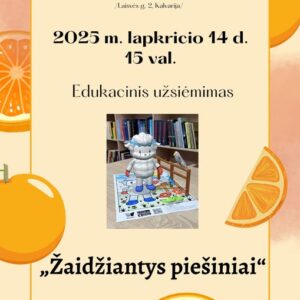 Edukacinis užsiėmimas „Žaidžiantys piešiniai“