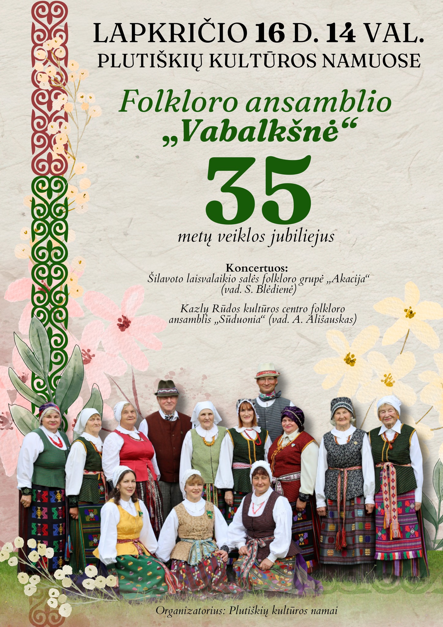 Folkloro ansamblio „Vabalkšnė“ 35-metis