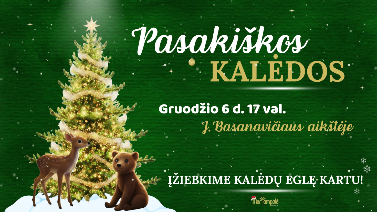 Gruodžio 6-ą dieną Marijampolėje sužibs miesto Kalėdinė eglė