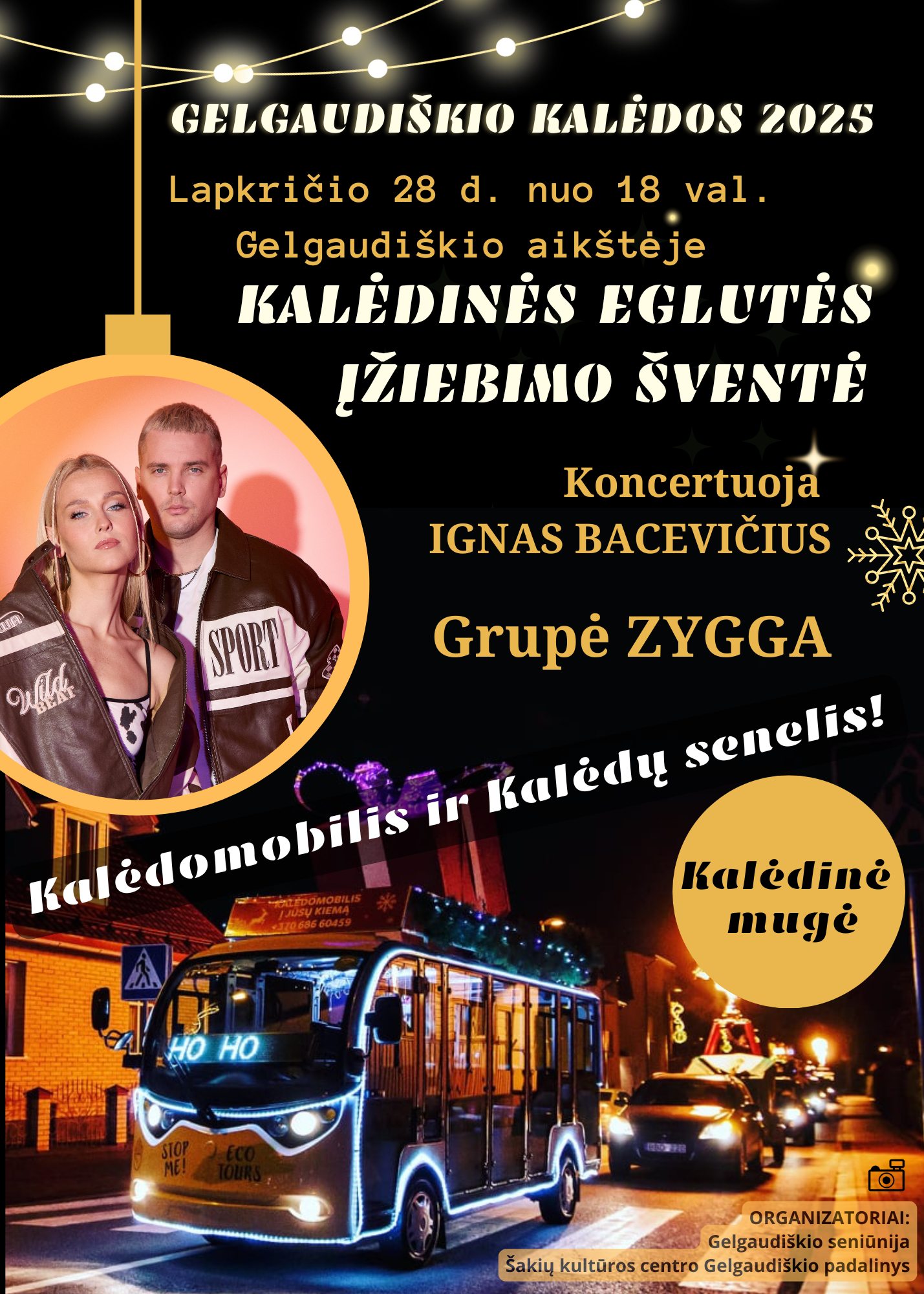 KALĖDINĖS EGLUTĖS ĮŽIEBIMO ŠVENTĖ Gelgaudiškyje