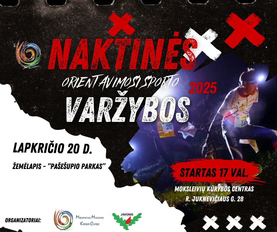 NAKTINĖS ORIENTAVIMOSI SPORTO VARŽYBOS (2 turas)
