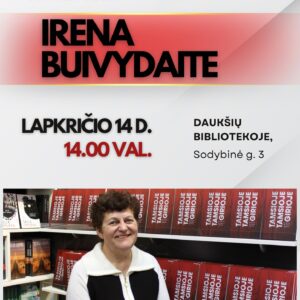 Susitikimas su rašytoja Irena Buivydaite