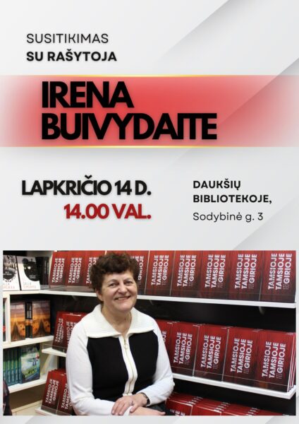 Susitikimas su rašytoja Irena Buivydaite