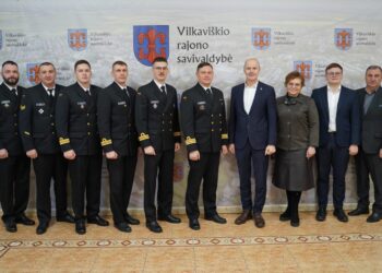 Vilkaviškio rajone lankėsi „Sūduvio“ įgulos nariai