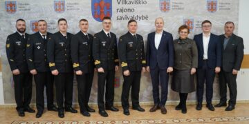 Vilkaviškio rajone lankėsi „Sūduvio“ įgulos nariai
