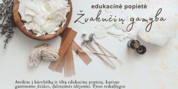 Žvakių gamyba Brukų laisvalaikio salėje