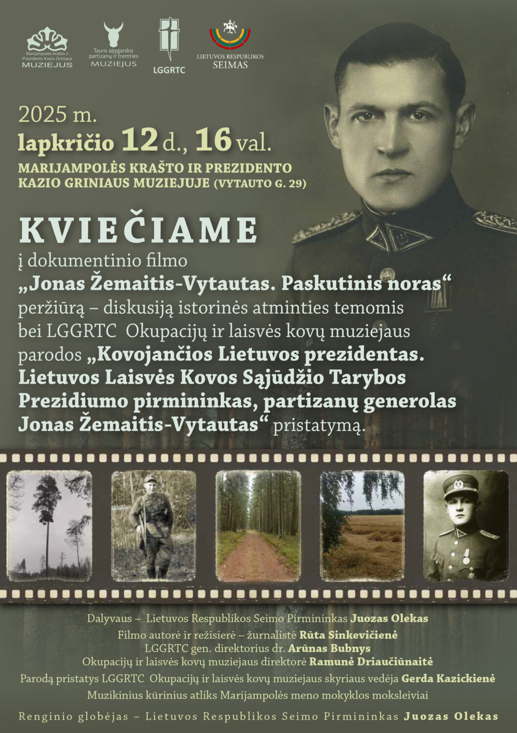 Filmo „Jonas Žemaitis-Vytautas. Paskutinis noras" ir parodos apie Joną Žemaitį-Vytautą pristatymas