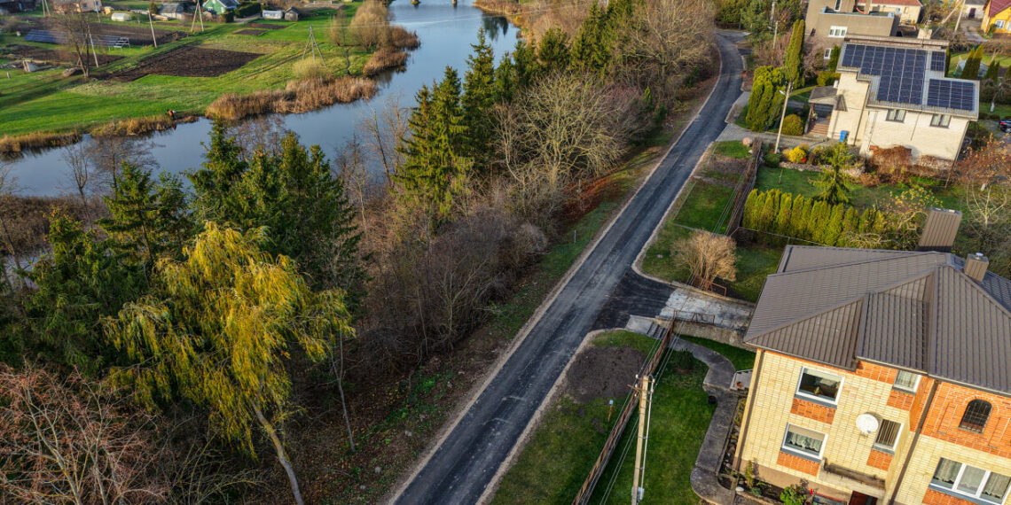 Liudvinave atnaujinta Kranto gatvės atkarpa