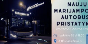 Naujų autobusų pristatymas