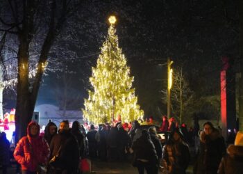 Kybartuose nušvito Kalėdų eglutė