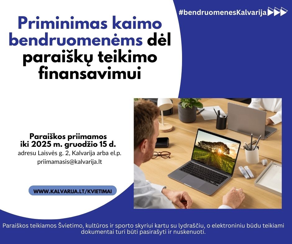 Kaimo bendruomeninės organizacijos gali teikti paraiškas finansavimui pagal Kaimo plėtros ir bendruomenės aktyvinimo programą