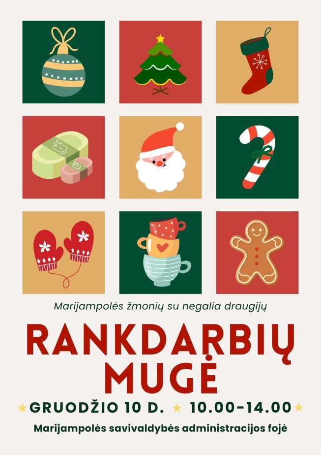 Marijampolės savivaldybėje rengiama žmonių su negalia organizacijų rankdarbių mugė