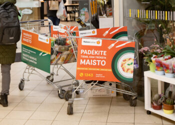 „Maisto banko“ akcijoje paaukota daugiau nei 332 tūkstančiai maisto produktų
