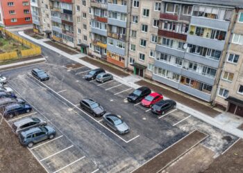 Atnaujintos automobilių stovėjimo aikštelės Draugystės ir Kauno gatvėse