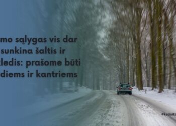 Kalvarijos savivaldybėje eismo sąlygas vis dar sunkina šaltis ir plikledis