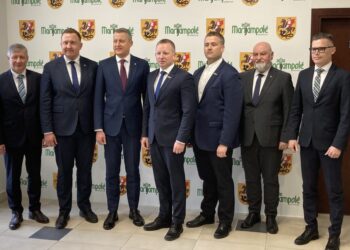 Marijampolėje su darbiniu vizitu lankėsi energetikos ministras Žygimantas Vaičiūnas ir jo komanda