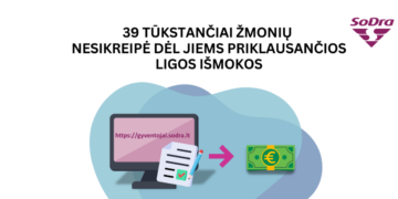 Ligos išmoka neskiriama be prašymo: „Sodra“ išsiuntė priminimus 39 tūkstančiams žmonių