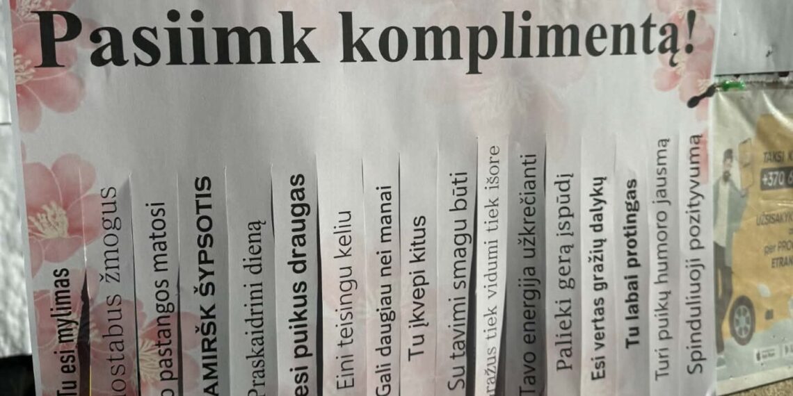 Kalvarijos savivaldybėje gyventojus džiugina savanoriška akcija „Pasiimk gerą žodį“