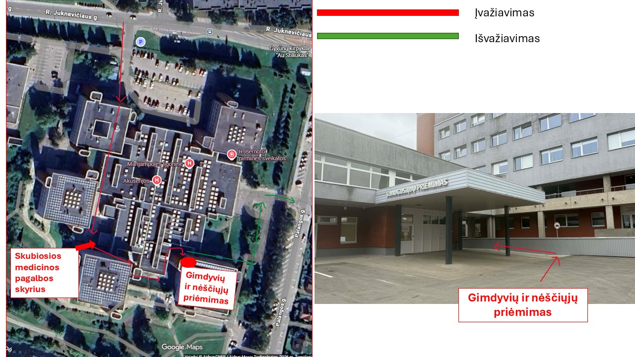 Dėl Marijampolės ligoninėje vykstančių rekonstrukcijos darbų laikinai keičiasi patekimas į Akušerijos ginekologijos skyrių