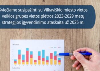 Kviečiama susipažinti su Vilkaviškio miesto vietos veiklos grupės vietos plėtros 2023-2029 metų strategijos įgyvendinimo ataskaita už 2025 m.