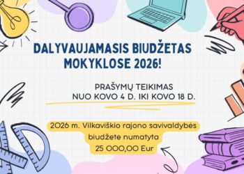 Startuoja mokinių dalyvaujamojo biudžeto iniciatyvos Vilkaviškio rajono bendrojo ugdymo mokyklose