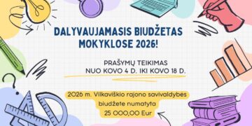 Startuoja mokinių dalyvaujamojo biudžeto iniciatyvos Vilkaviškio rajono bendrojo ugdymo mokyklose