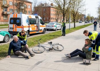 Marijampolėje dviratininkas kliudė moterį: abiem prireikė medikų pagalbos