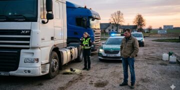 Vagystė Vilkaviškio rajone: „Daf“ ir „Scania“ vairuotojai rytą pasitiko tuščiais bakais