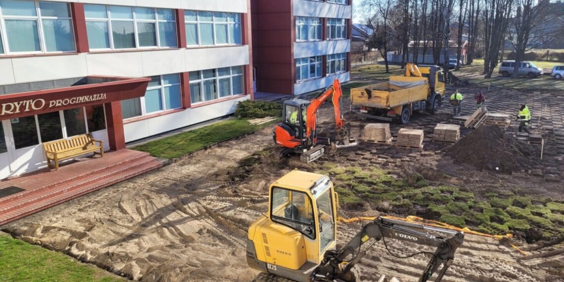 Marijampolės „Ryto“ progimnazijoje įsibėgėja atnaujinimo darbai