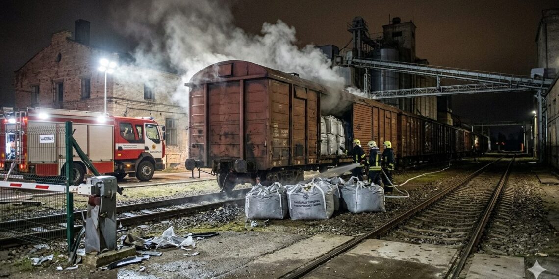 Incidentas Marijampolėje: traukinio vagone ėmė smilkti tonos saulėgrąžų išspaudų