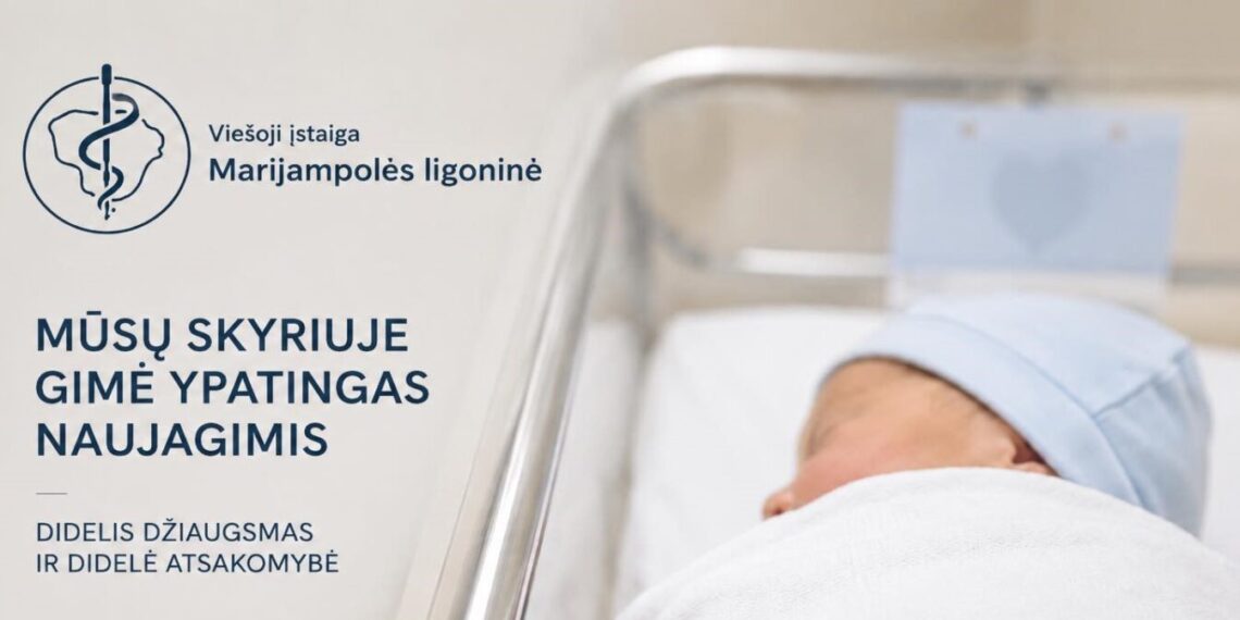 Marijampolės ligoninėje gimė įspūdingo dydžio kūdikis – net 5,1 kg svorio Evanas