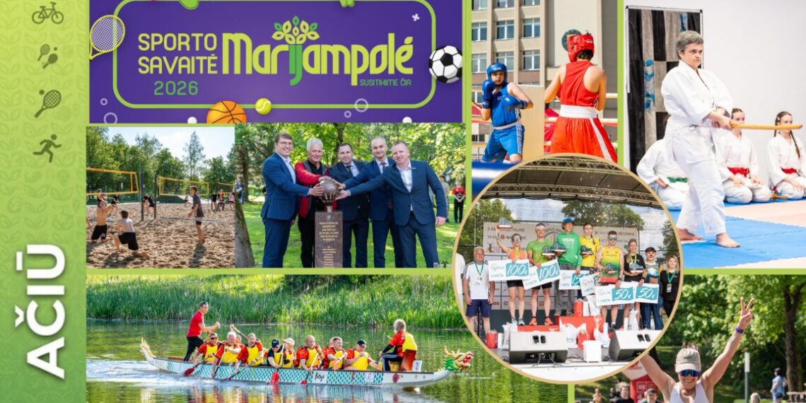 Marijampolė triukšmingai atšventė jubiliejinę Sporto savaitę